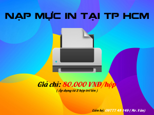 Nạp mực In tại TPHCM giá chỉ 80.000 VNĐ