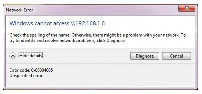 Sửa lỗi Windows cannot access…